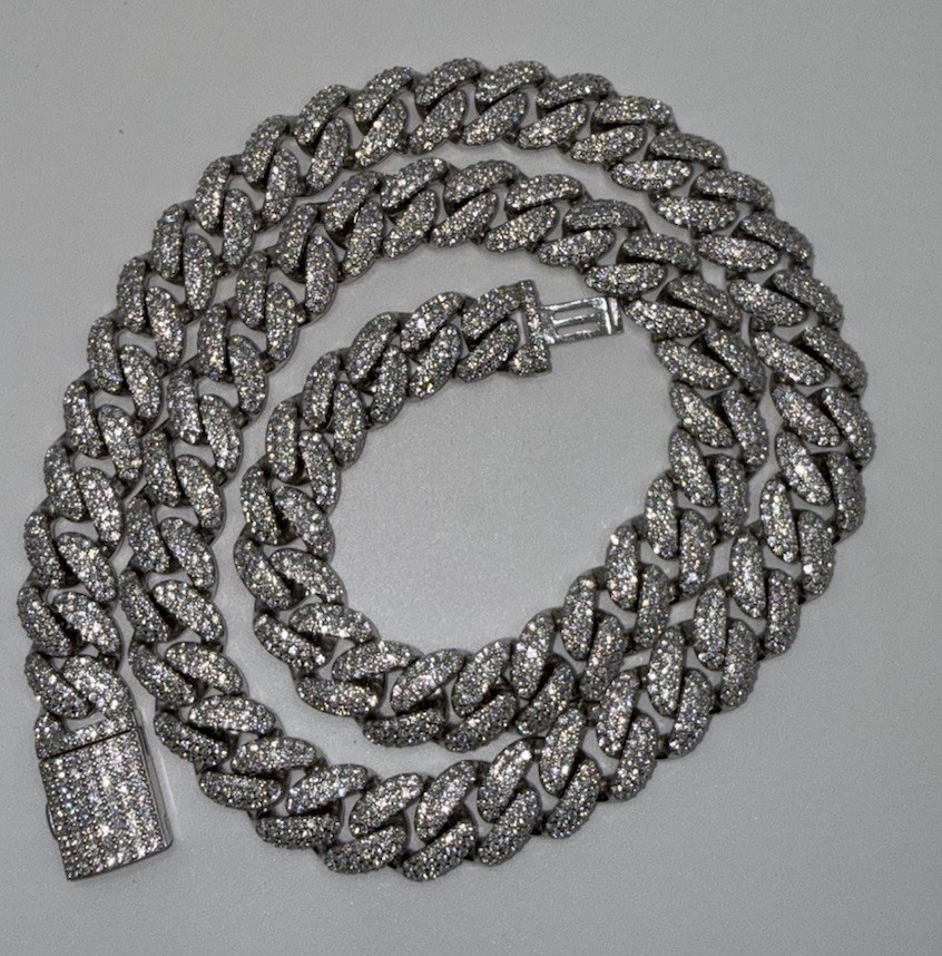 12.3mm VVS Moissanite Miami Cuban Link Chain – Solid 925 Sterling – 22” – 140g