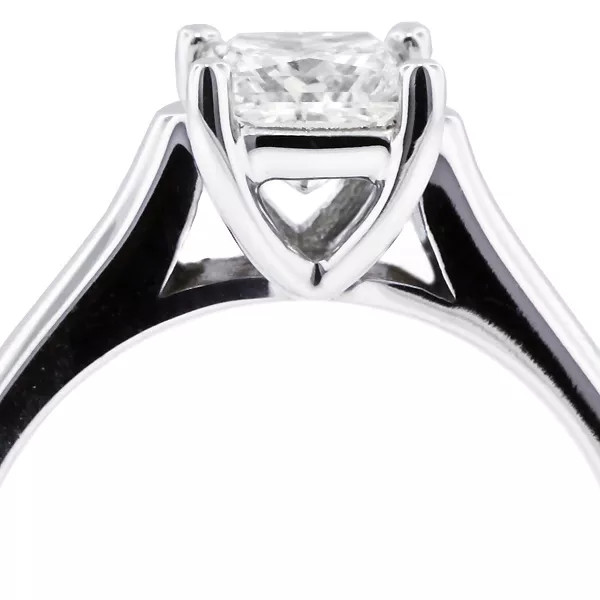 Solitaire Engagement Ring 14K Gold 3.05 Carat Princess Lab-Grown Diamond G VS1