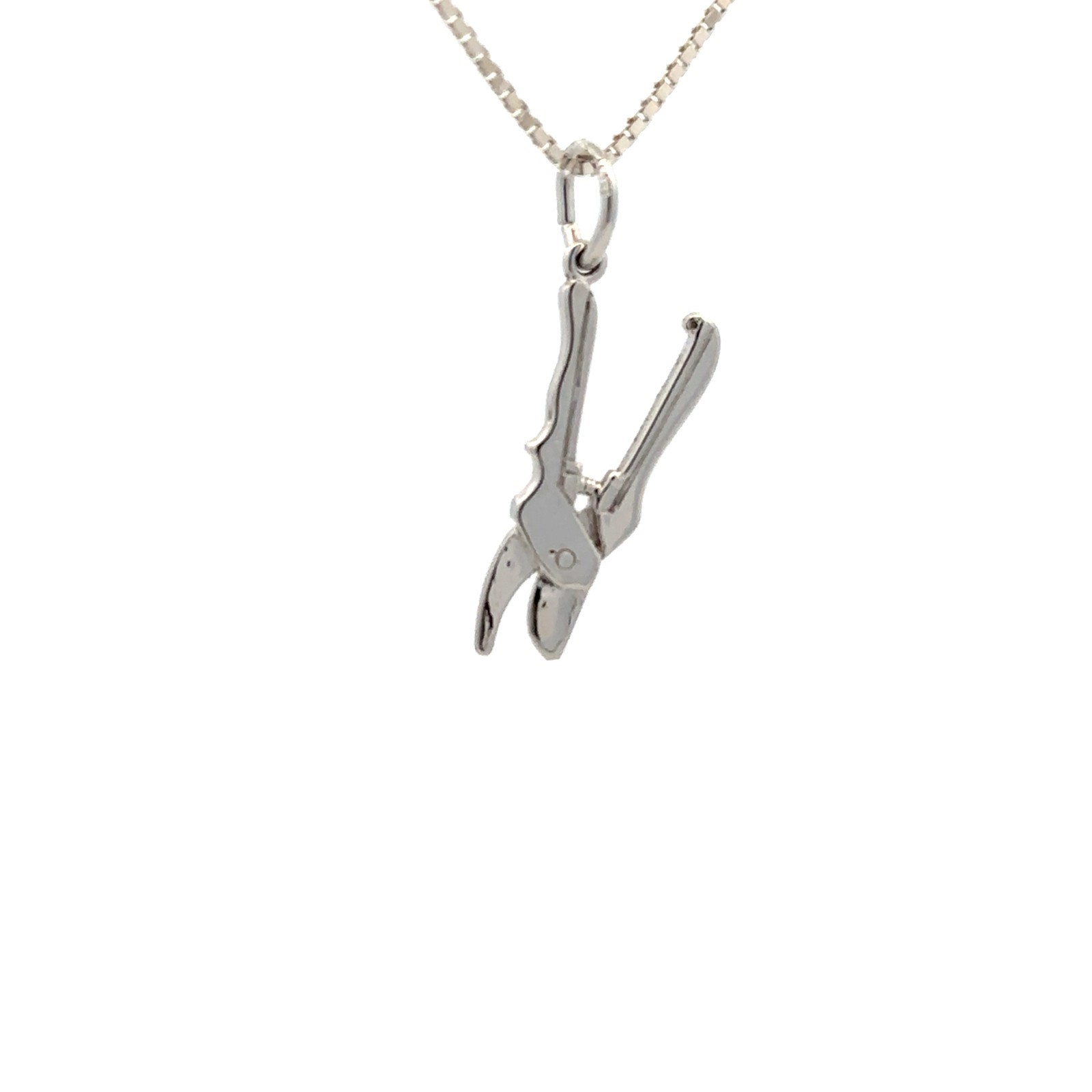 Sterling Silver Pruning Shears Charm ( 7mm x 19mm)
