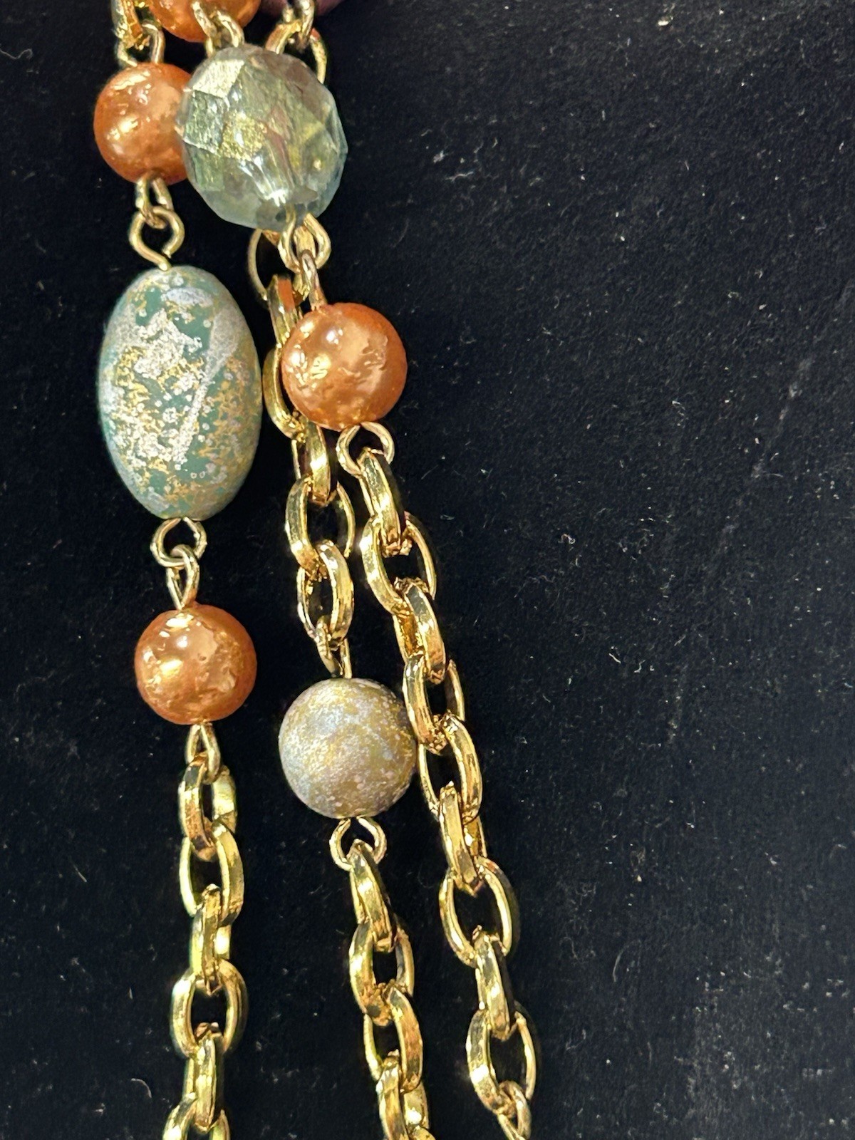Beautiful vintage art glass layering necklace