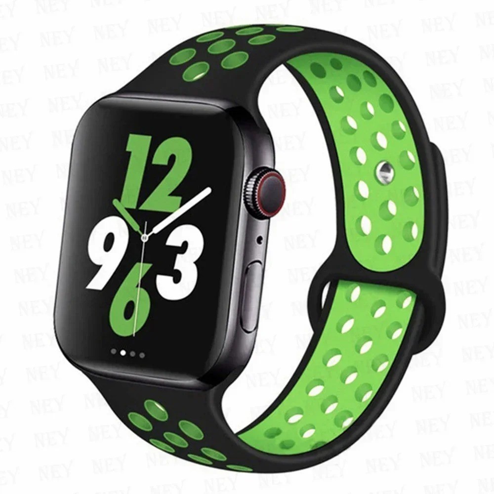 Silicone Sport Straps For Apple Watch Band 45mm 44mm Ultra2 49mm 38/40mm 41mm 42