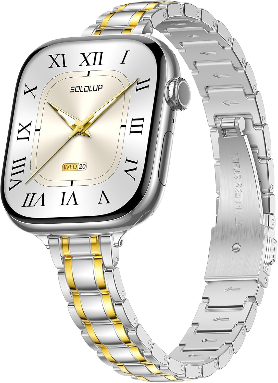 Slim Metal Compatible with Apple Watch Bands for Women 40mm 41mm 42mm 38mm,Thin