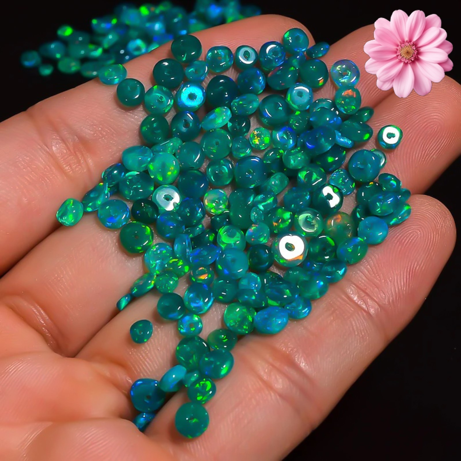 2-3mm Natural Welo Ethiopian Fire Opal Smooth Roundell Loose Beads Gemstone