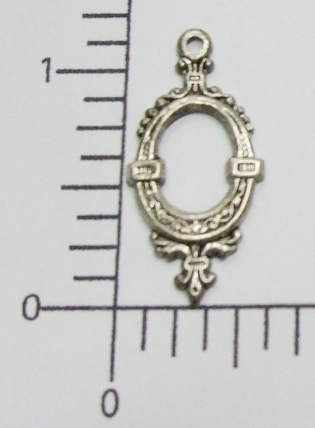 27414 3 Pc Matte Silver Oxidized Victorian Dangle Jewelry Finding