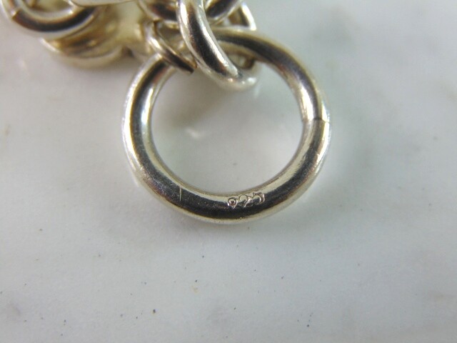 Womens Vintage Estate Sterling Silver Charm Bracelet 43.3g E5780