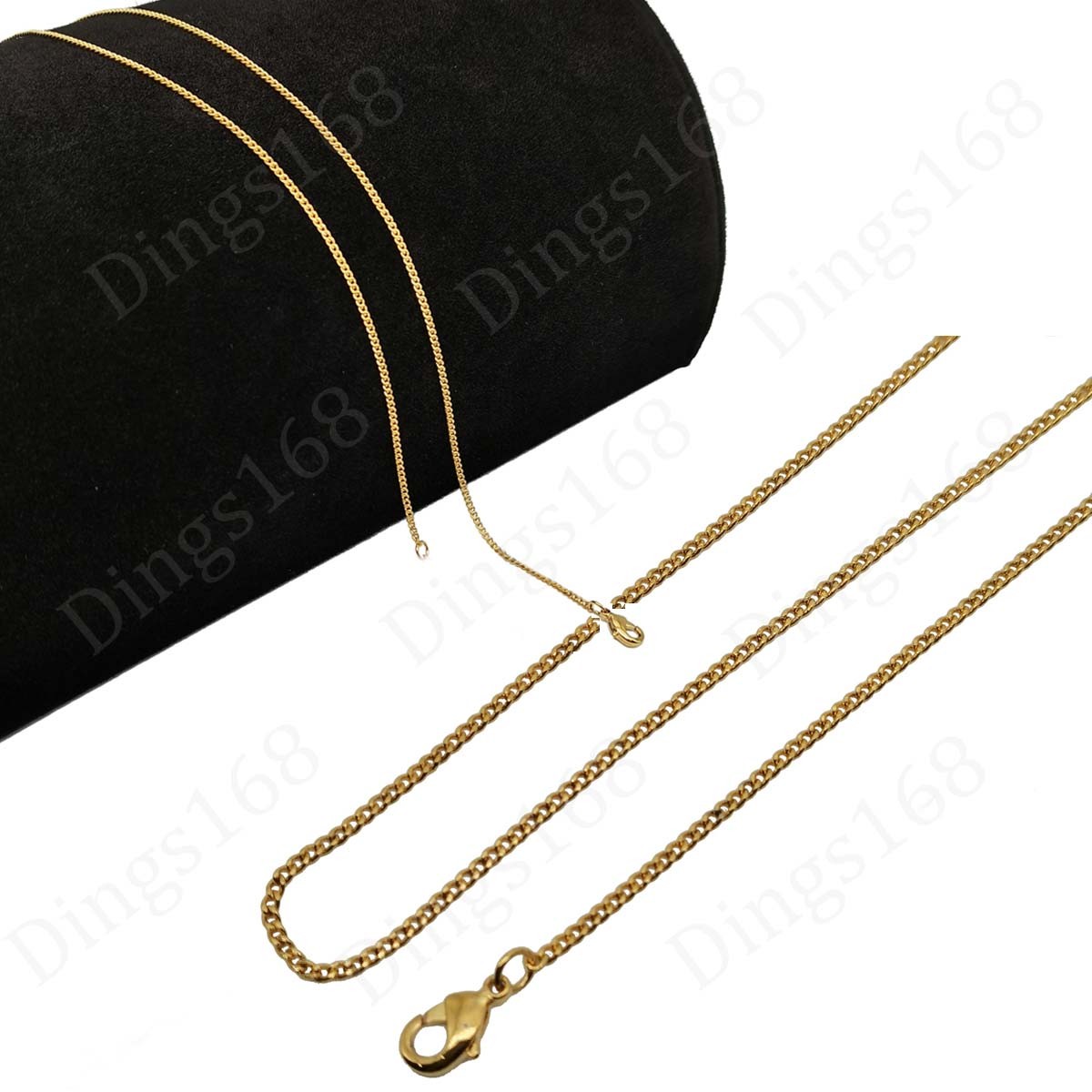 18K Gold Filled Tarnish-Resist Lead-Free Nickel-Free 24″ 1mm Cable Chain Z146G