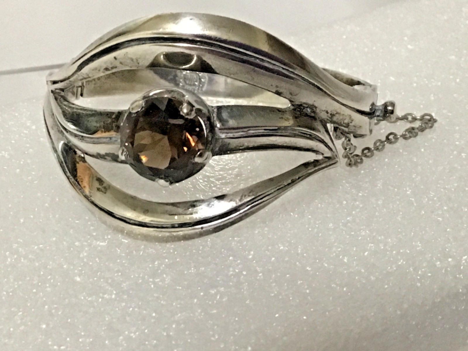 Taxco sterling silver 925 cuff hinged bangle fits 7.5″ wrist,,, 50g. , Mexico