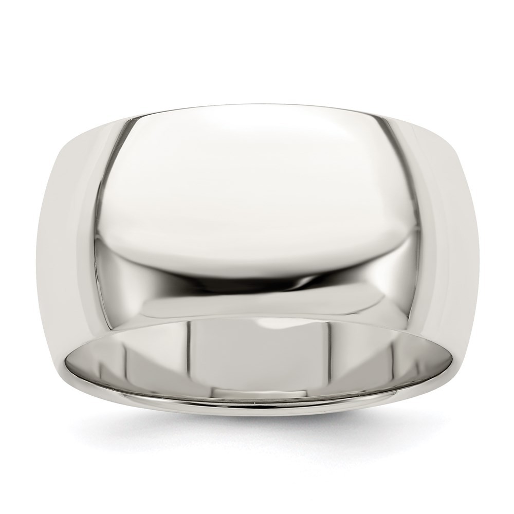 Sterling Silver 10mm Half Round Band Ring Size 10 for Men’s