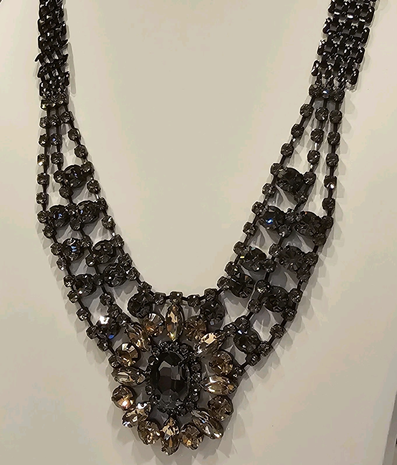 QVC LOGO LINKS By Lori Goldstein Extravagant Rhinestone Statement Necklace