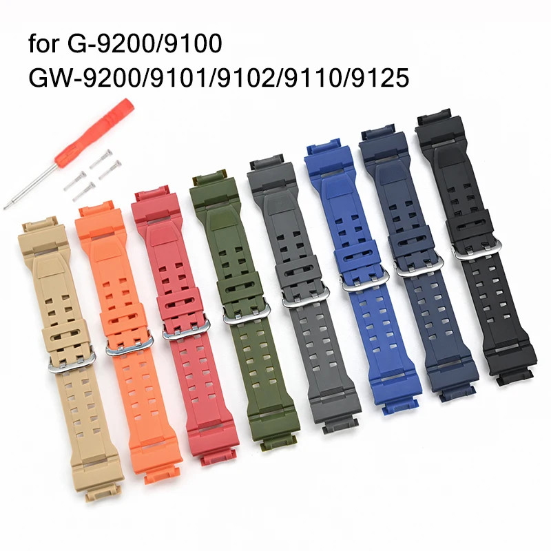 Resin Watch Strap for Casio G-shock G-9200/9100 GW-9200/9101/9102/9110/9125