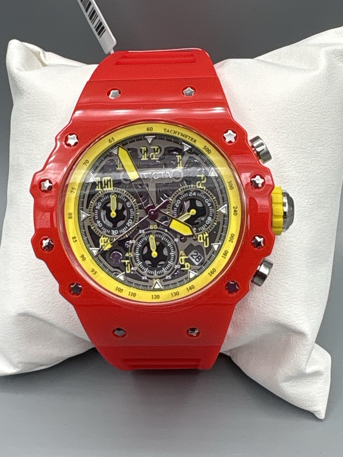 Invicta Racing Vaulthan 69659 Men’s Chronograph Watch 44mm Red Silicone Band