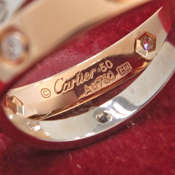 Cartier Be Love Diamond Ring size US5.25 EU50 18K Gold Auth #9992