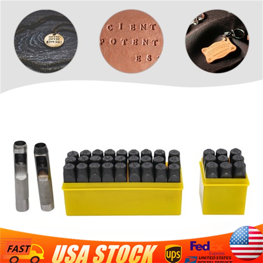 Letter & Number Steel Punch Stamp Set 36 Piece Stamping Set 0.5in 12.5mm