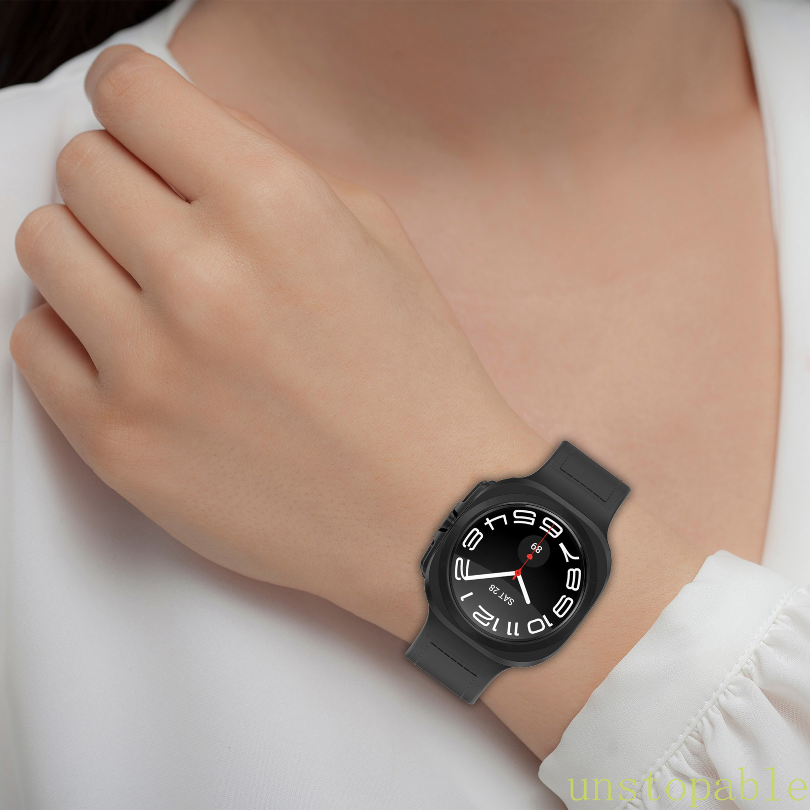 Soft Leather Silicone Strap Band Wristband For Samsung Galaxy Watch 7 Ultra 47mm