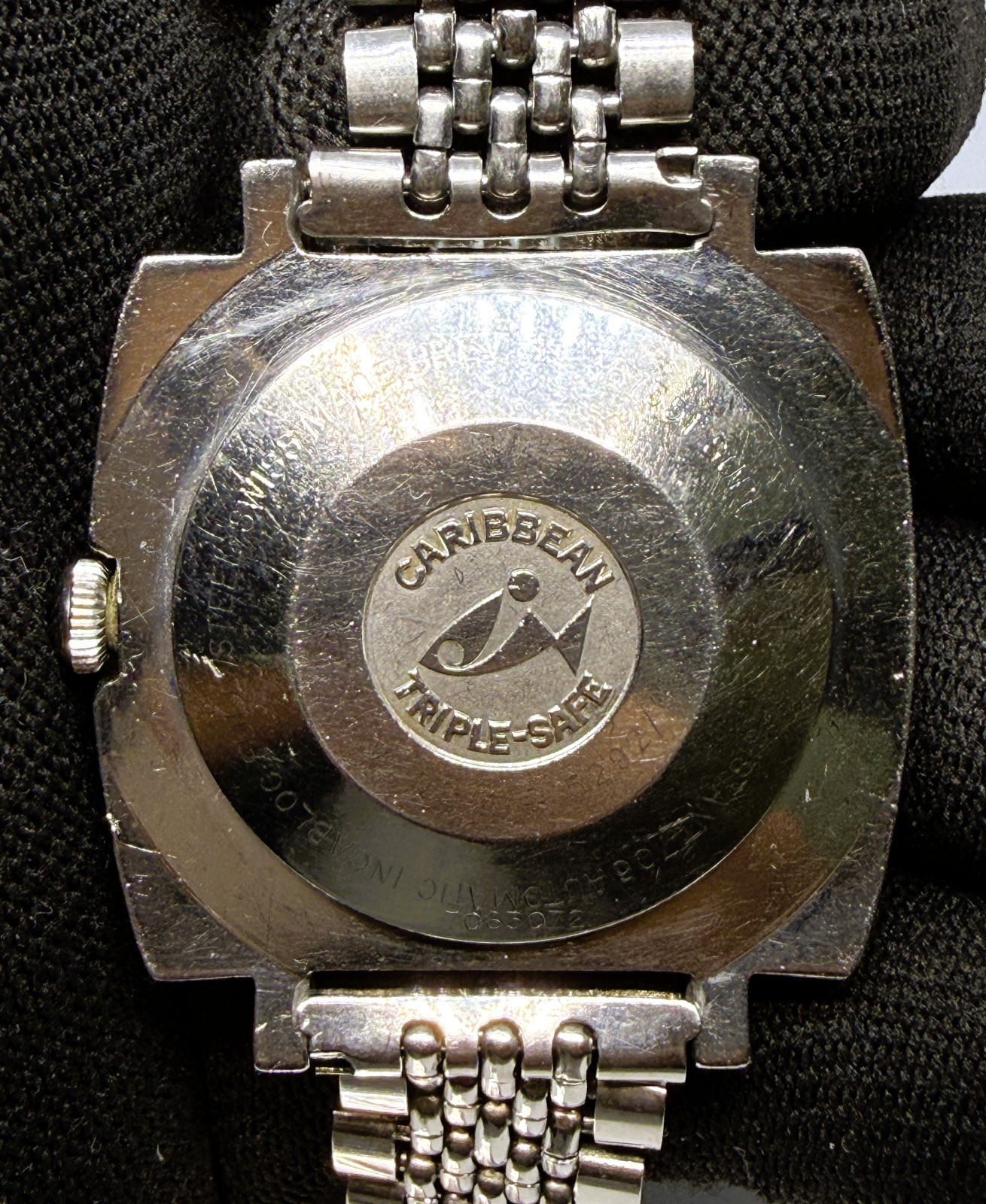 1960s Jenny Caribbean 1000m 706 Vintage Diver MONOBLOC Triple Safe BEZEL MISSING