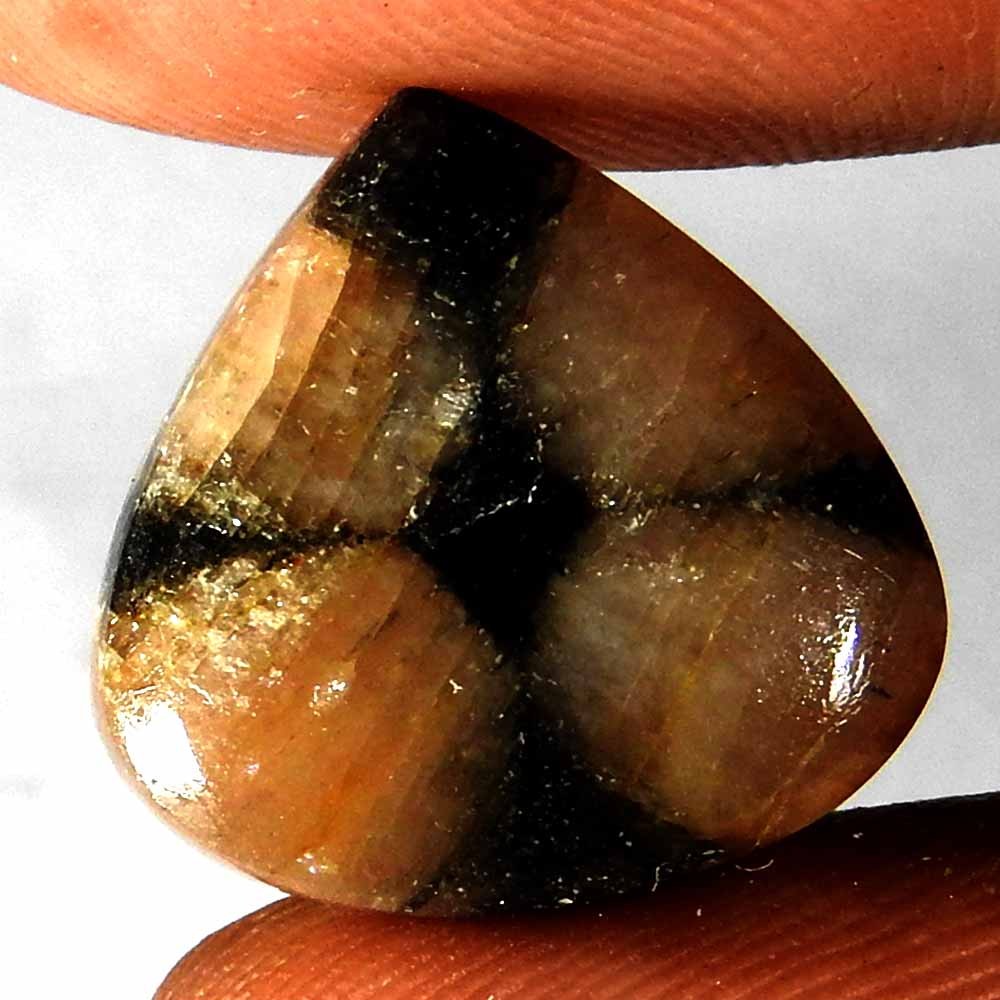 Natural Chiastolite Pear Shape Cabochon Loose Gemstone 11.45 Ct. 16x16x4