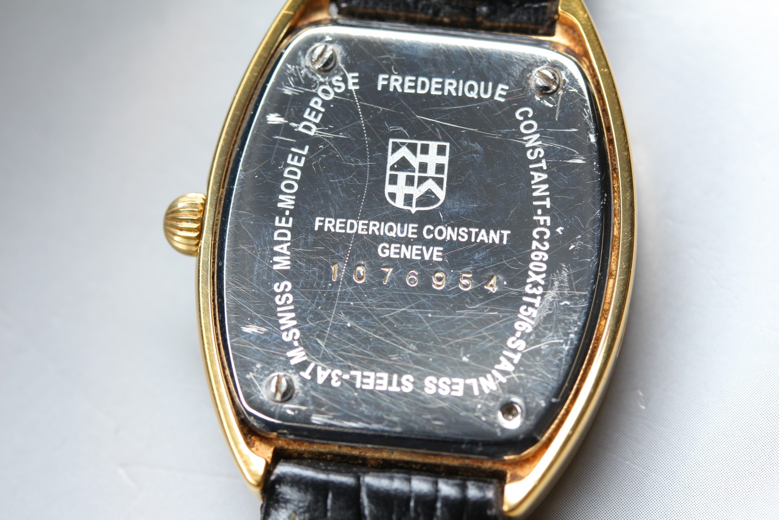 Frederique Constant FC260X3T5/6 Moon Phase Gold Quartz Men’s Watch [Near MINT]