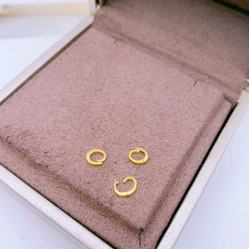 1pcs Pure 18K Yellow Gold Au750 Oval Clasp Connector for Bracelet or Necklace