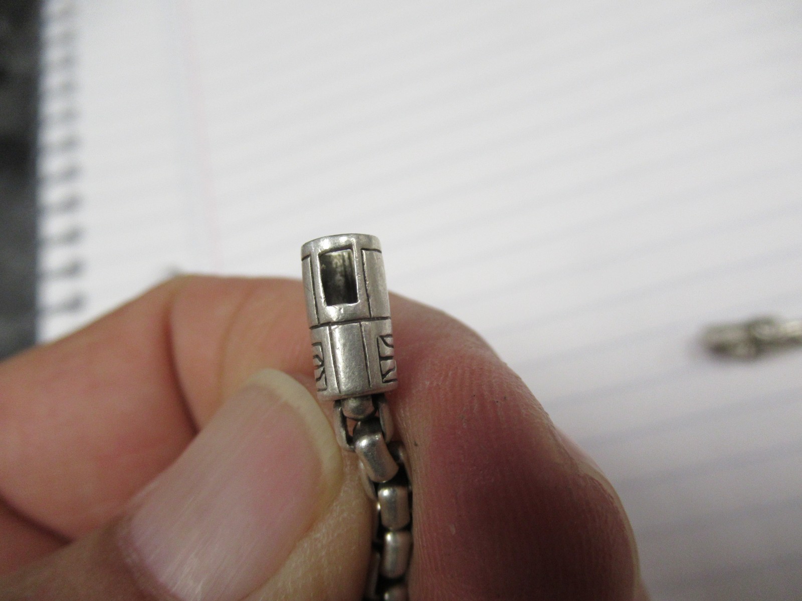 John Hardy 3.17mm 925 Sterling Box Chain Bracelet 7 7/8″ Long Nice BIN Price!