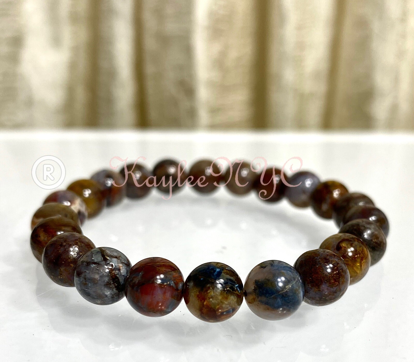 Wholesale 6 Pcs Natural Pietersite 8mm 7.5” Stretch Bracelet Crystal