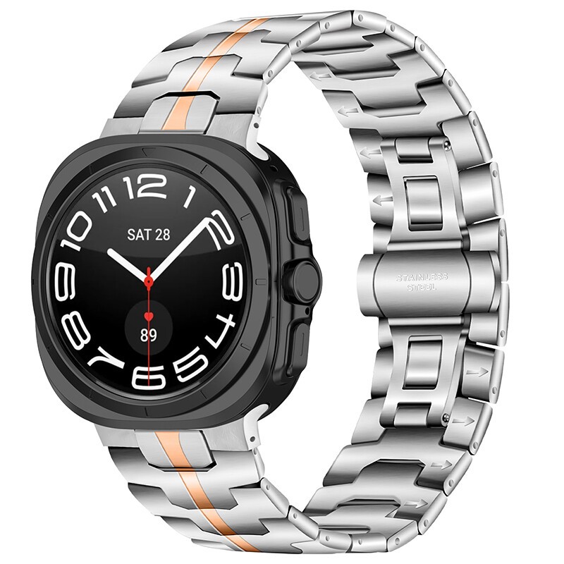 For Samsung Galaxy Watch 8/8 Classic Metal Strap Stainless Steel Band Bracelet