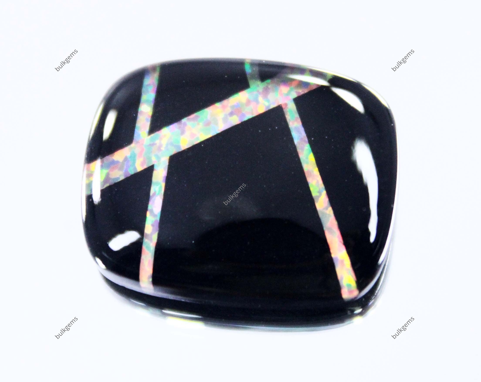 14.85 Ct Natural Doublet Onyx Opal CERTIFIED Multi Color Loose Gemstone