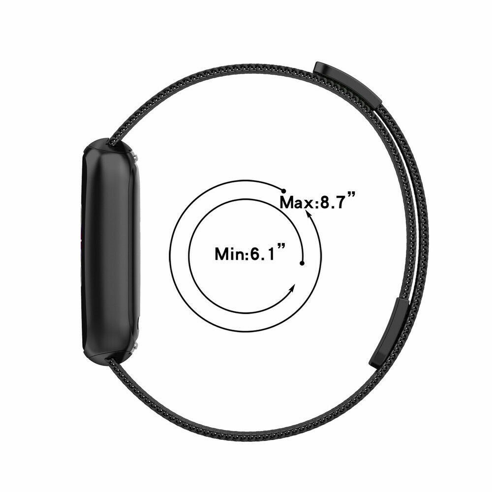 Magnetic Metal Milanese Watch Band Bracelet Strap Replacement For Fitbit Luxe