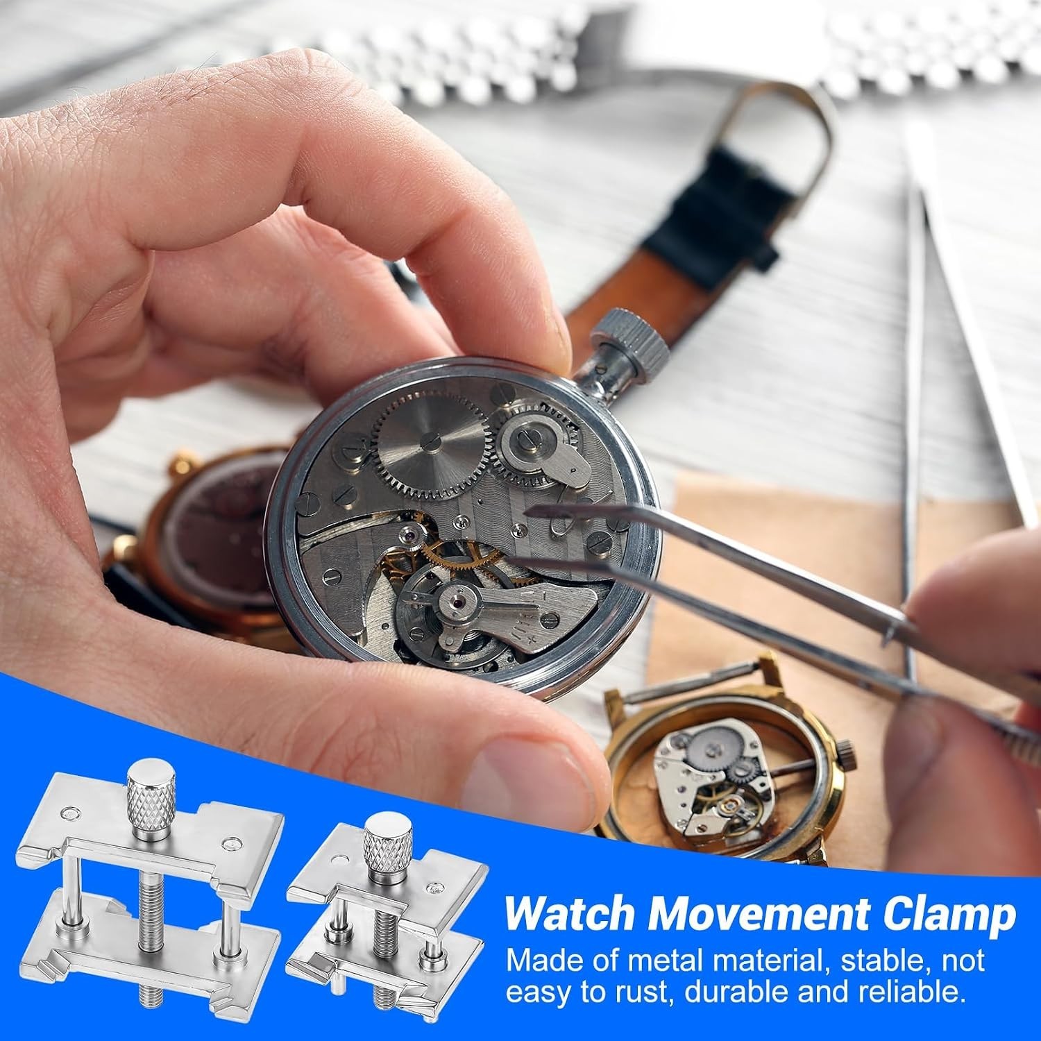2-in-1 Extendable Watch Movement Holder – Precision Tool for Watch Repair