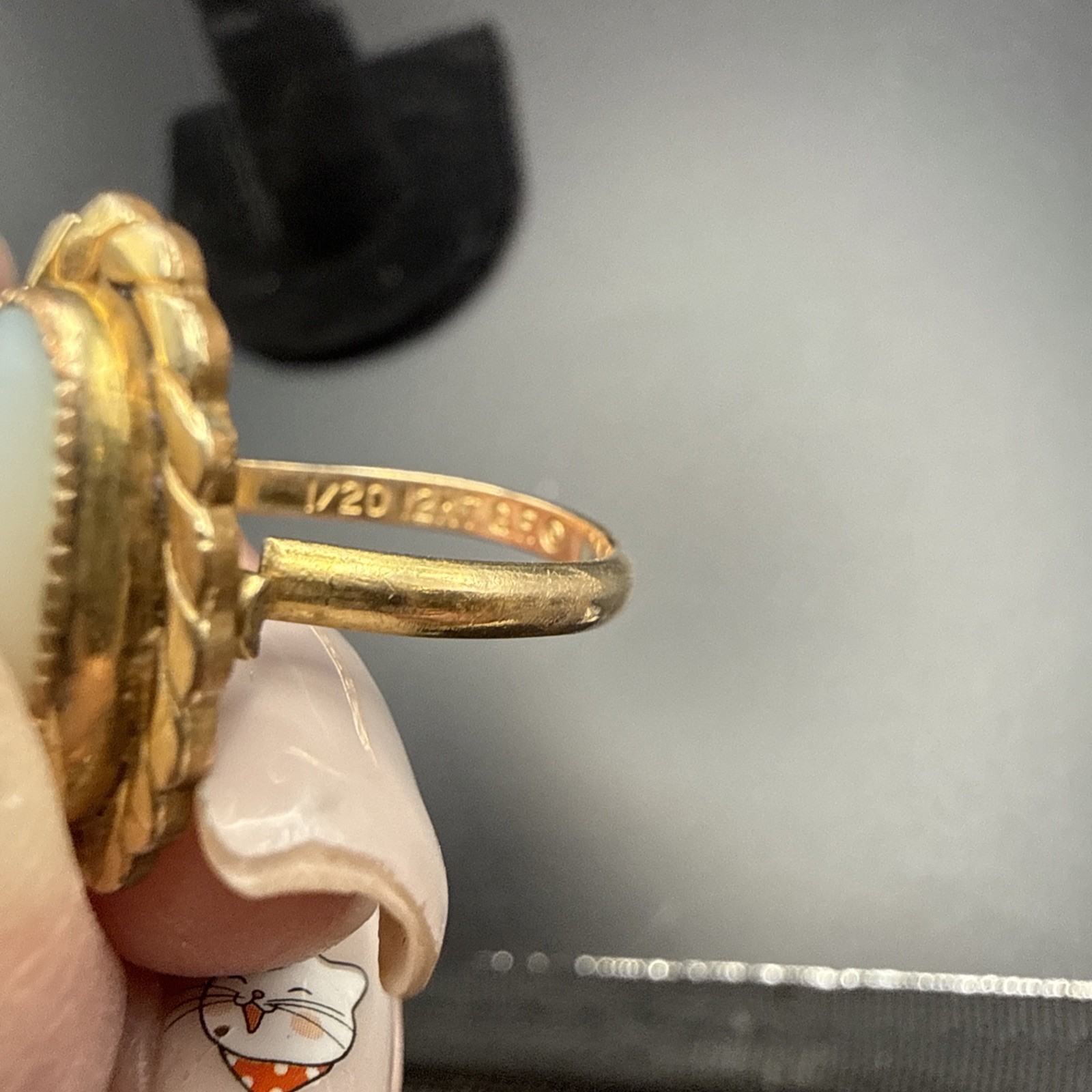 12k GF Mother Of Pearl Ring 3 Grams