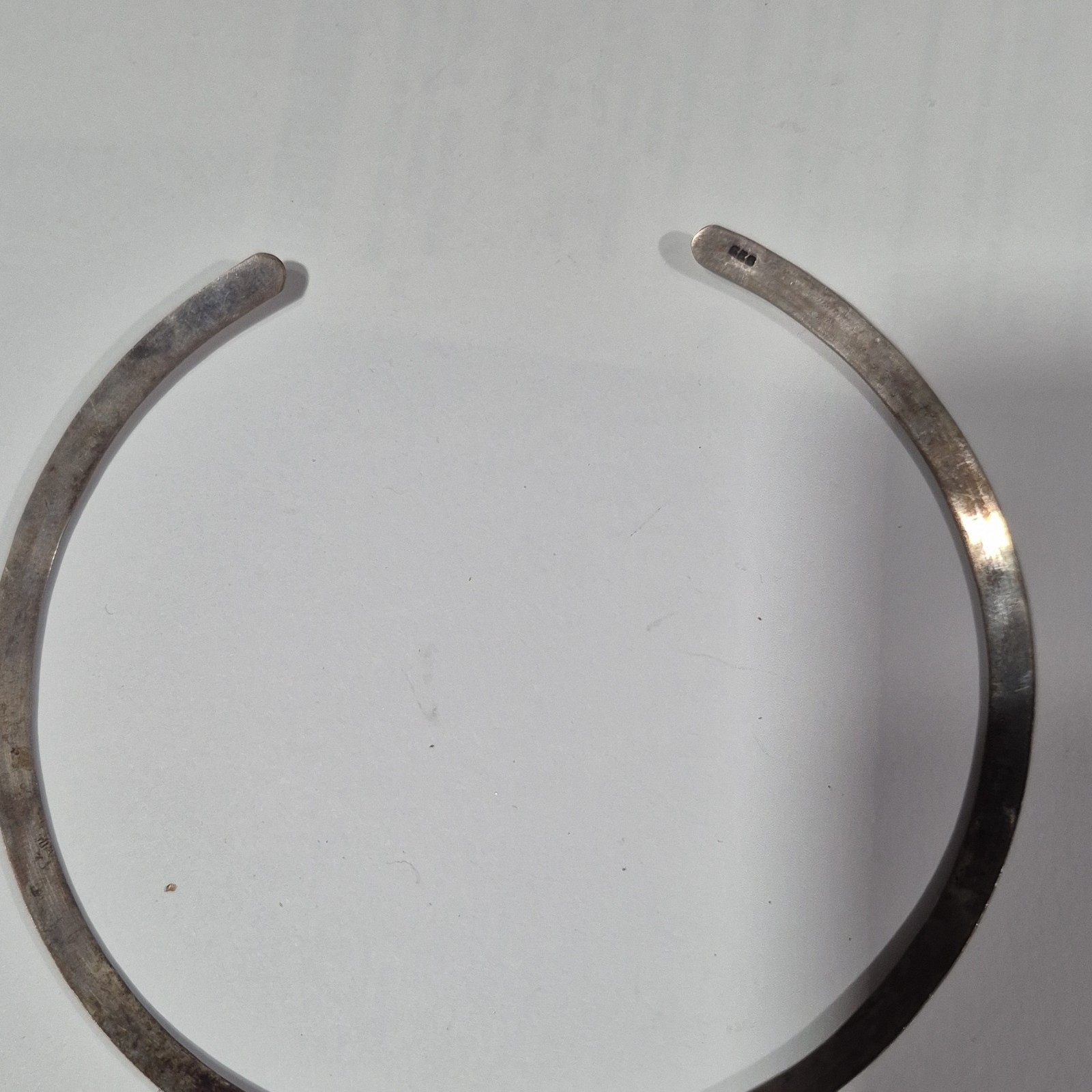 Sterling Silver 925 Open Collar Choker Necklace Signed No Clasp No Stone 11.7g