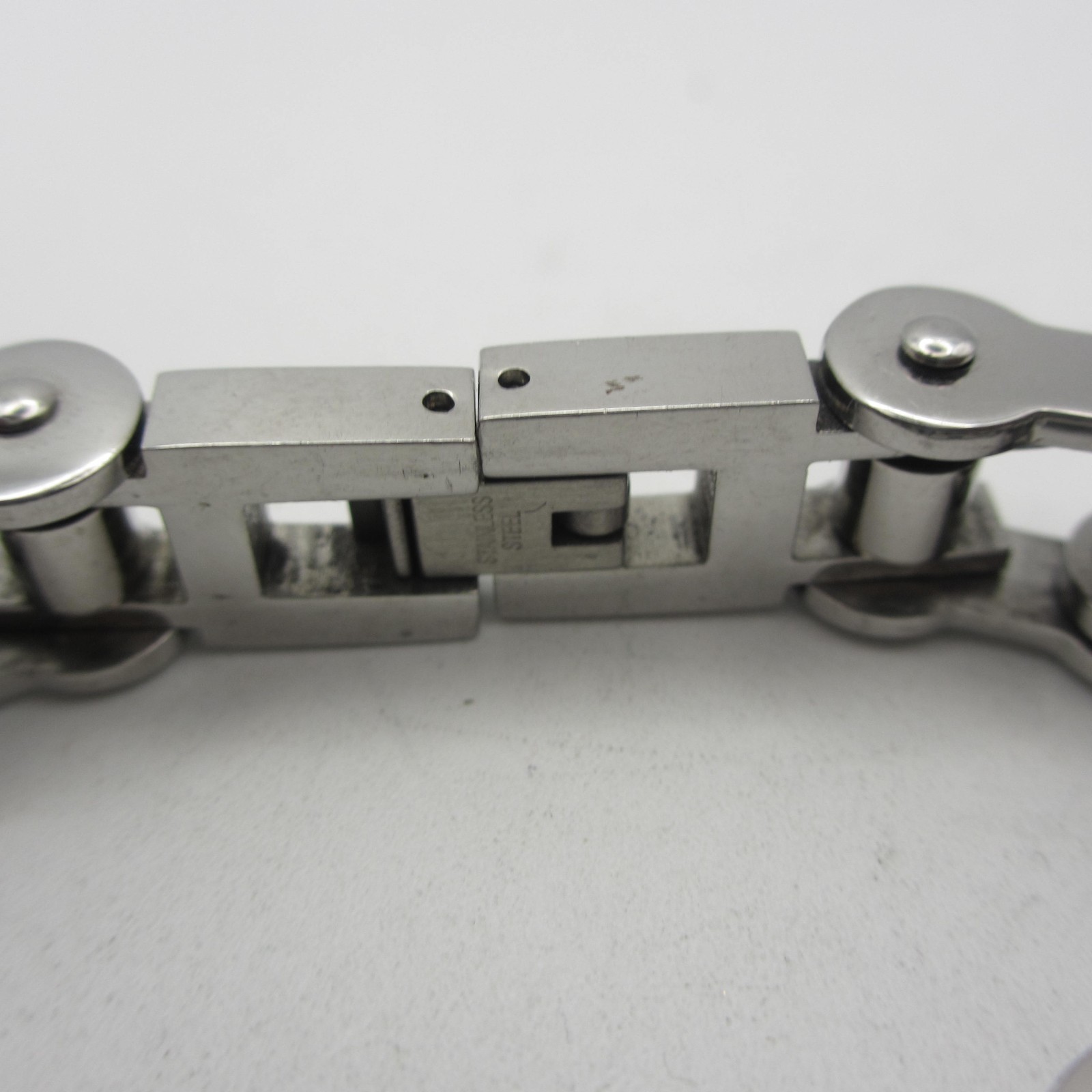 Vintage Bicycle Chain Bracelet Silver Tone