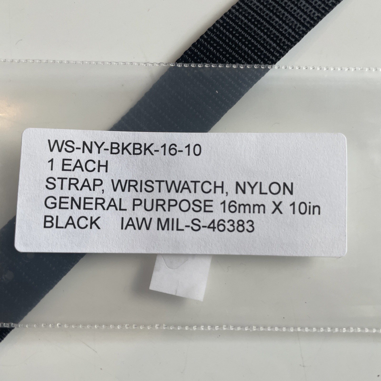 Marathon US Military Watch Band STRAP for Older General Purpose Black 16mm New
