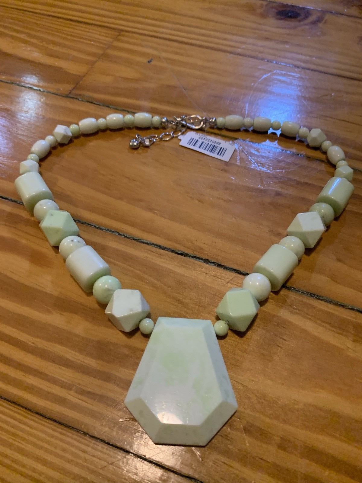 Jay King Pale Green African Opal Necklace New