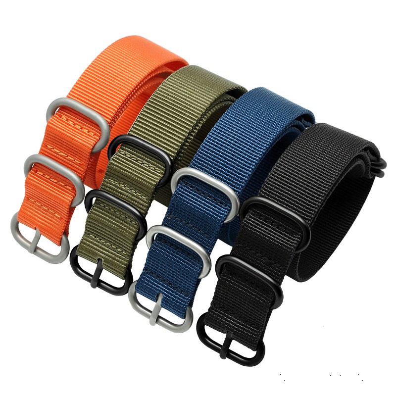 Quality Outdoor Canvas Watch Strap Nylon woven Sport Band 16/18/20/22/24/26mm