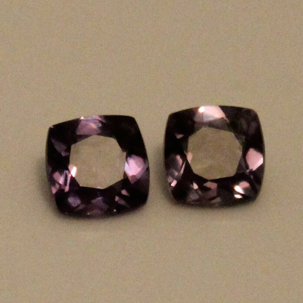 7.00mm Pair Natural Loose Gemstone Color Changing Alexandrite 4.30 Ct Square Cut