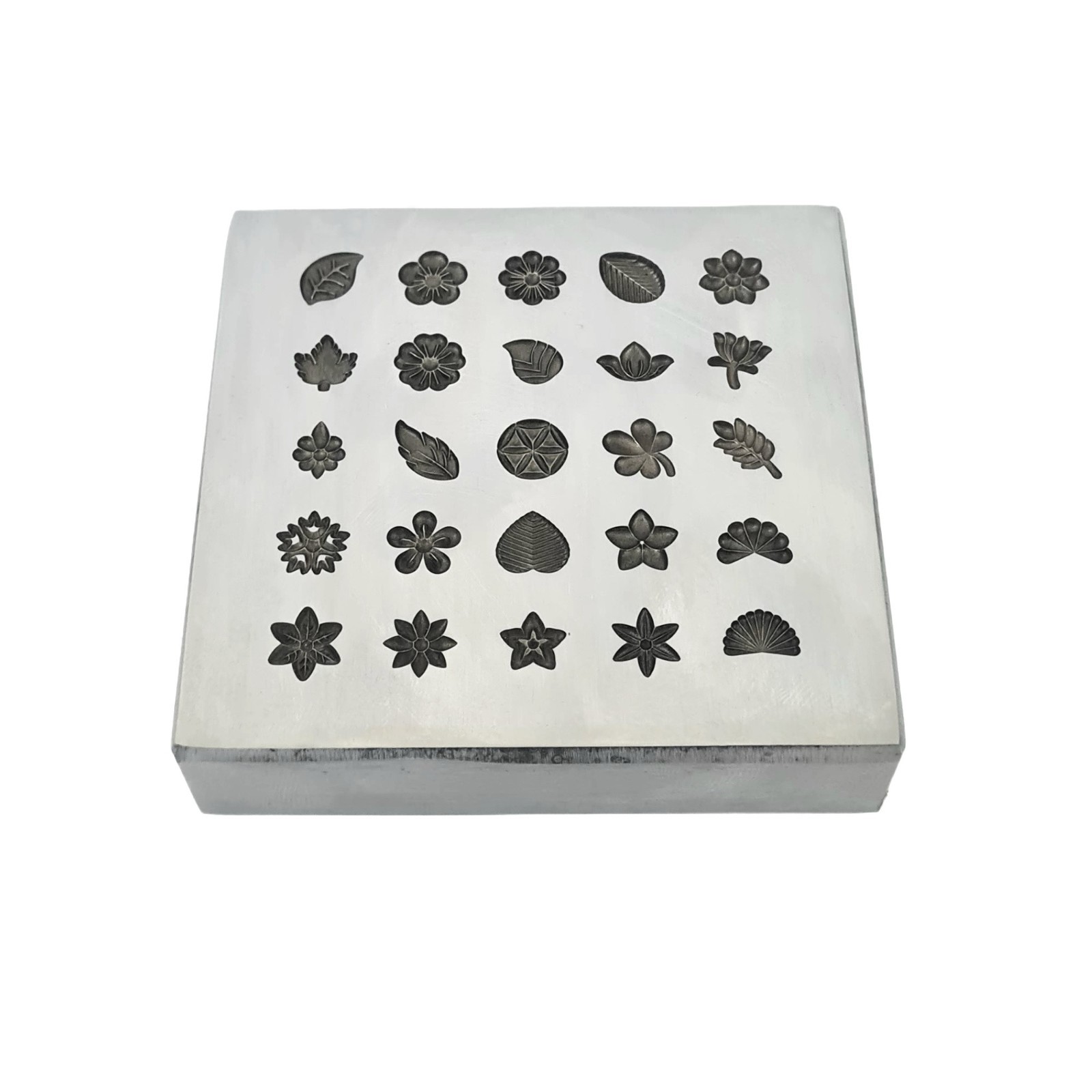 25 Impression Flower Design Shot Plate – Silversmith Tools – Jewelry Making Die