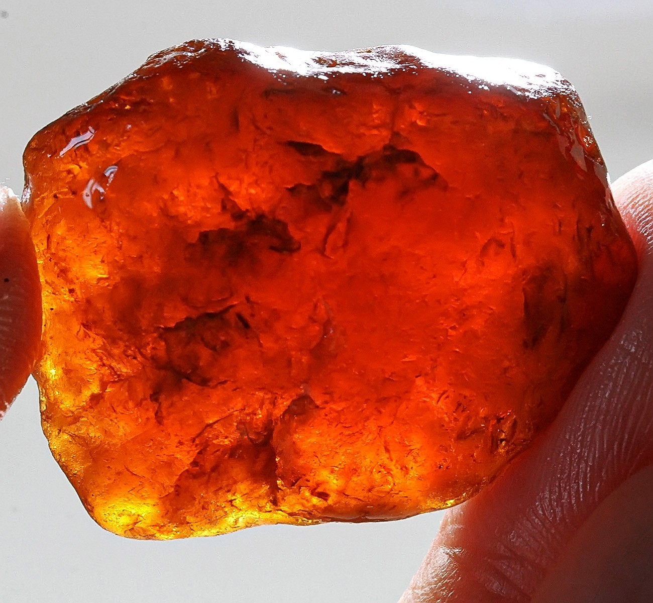 66.7Ct Natural Spessartine Orange Garnet Facet Rough Specimen Nigeria YFDA1