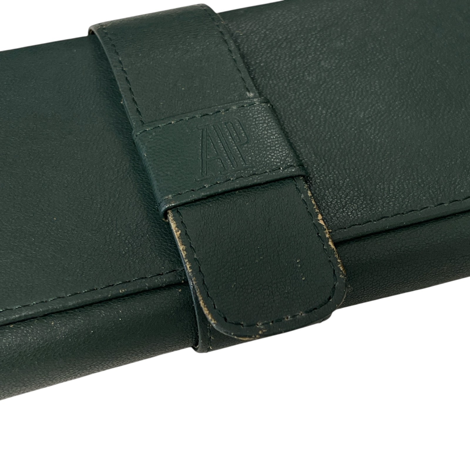 Audemars Piguet Watch Travel Case Green Leather Pouch Box Set 25.5cm #03