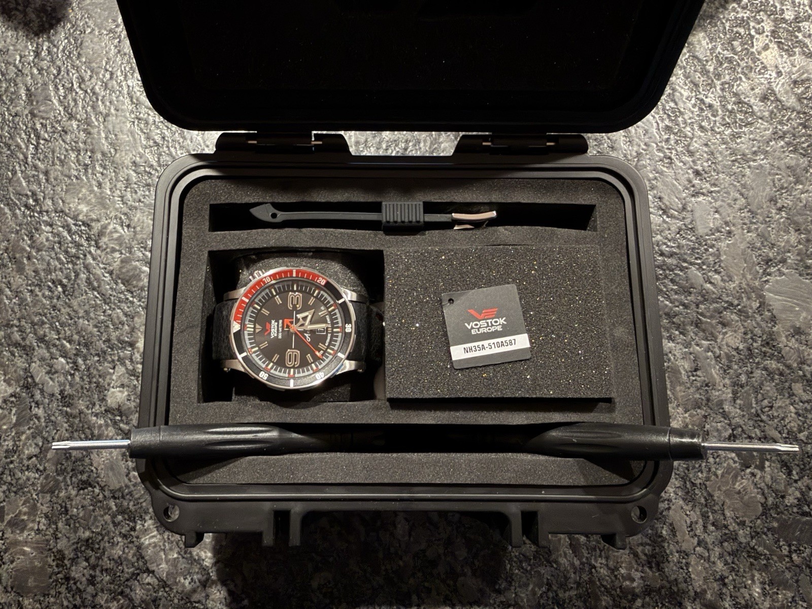 Vostok Europe Anchar Automatic 300m 48mm Diver Date Box Papers