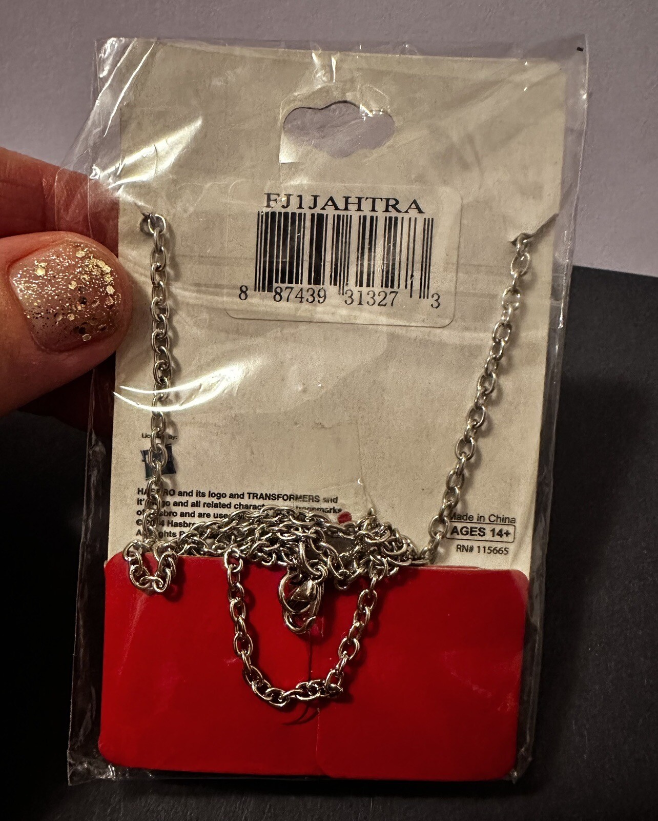 HasbroTransformers Optimus Prime 1.25” X 1.25” Sq. Pendant Necklace Brand New!