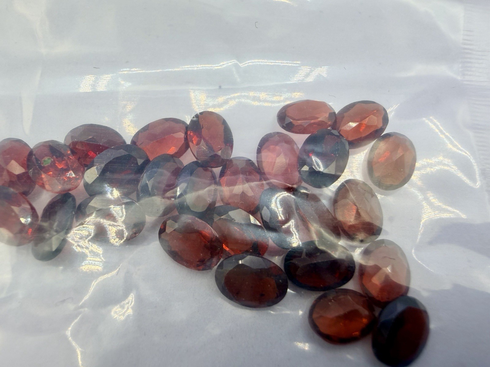 24ctw Cut Gemstones Red Garnet 5x7mm Estate Jewelry Making Lot 27 Pcs