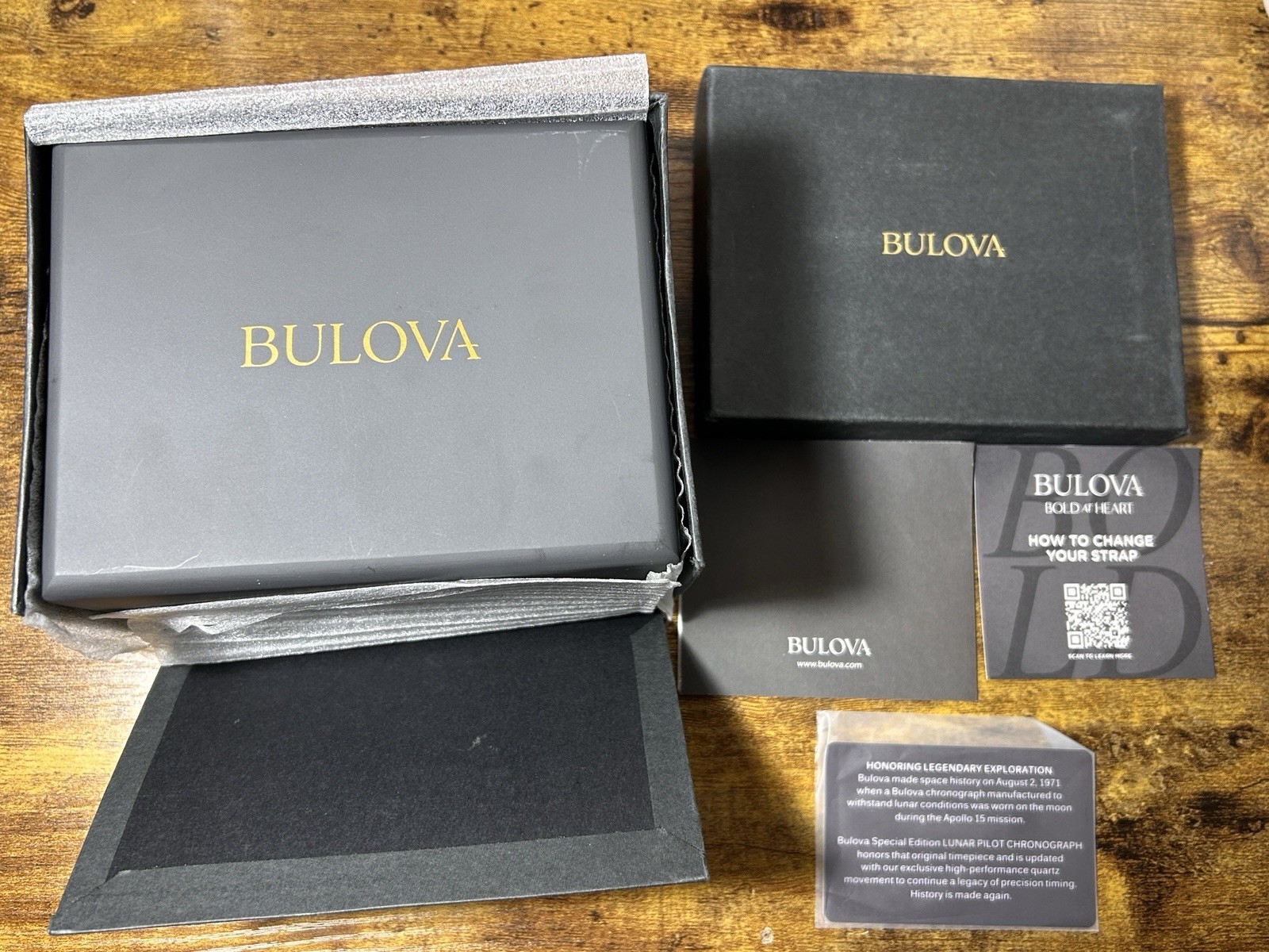 Bulova Men’s Lunar Pilot 45mm Chronograph Wristwatch Stainless Steel 96B251