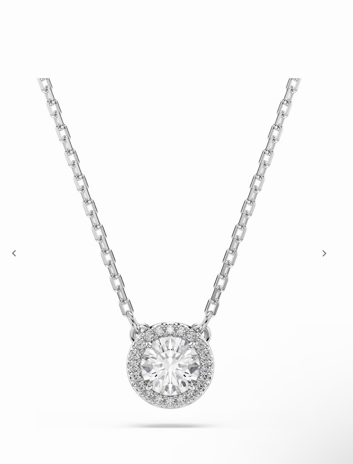 Una Angelic Pendant Necklace for Women, Silver Round