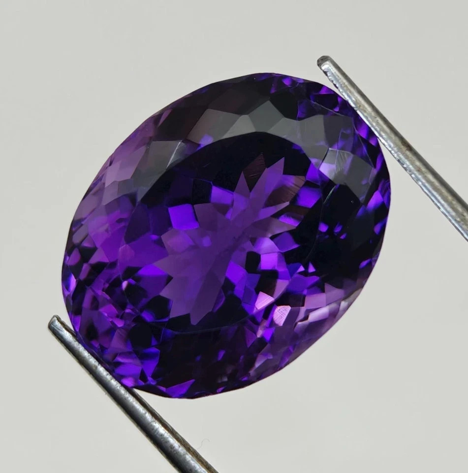 9.8 Ct Natural Unheated Purple-Blue Amethyst Oval Cut Certified Gemstone