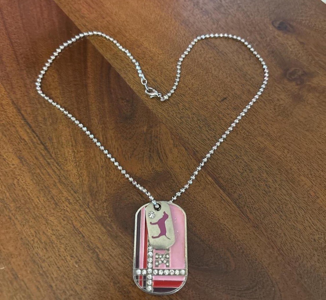 vs pink necklace vintage