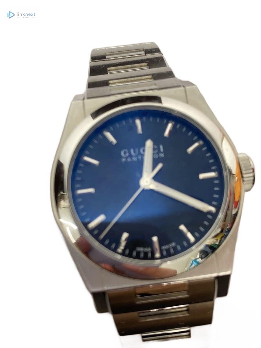 GUCCI Pantheon Men’s Stainless Steel Quartz Watch – Blue Dial