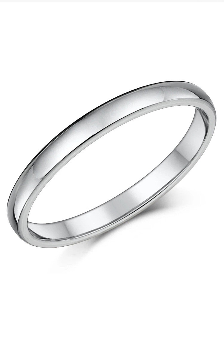 Titanium Court Shaped High Polished Wedding Ring Band ”’All Width’s & Size’s”’