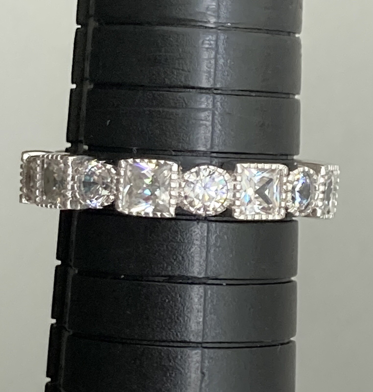 Fuzion Creation FZN Sterling Silver Cubic Zirconia Band Ring 925 Size 9 4.15g