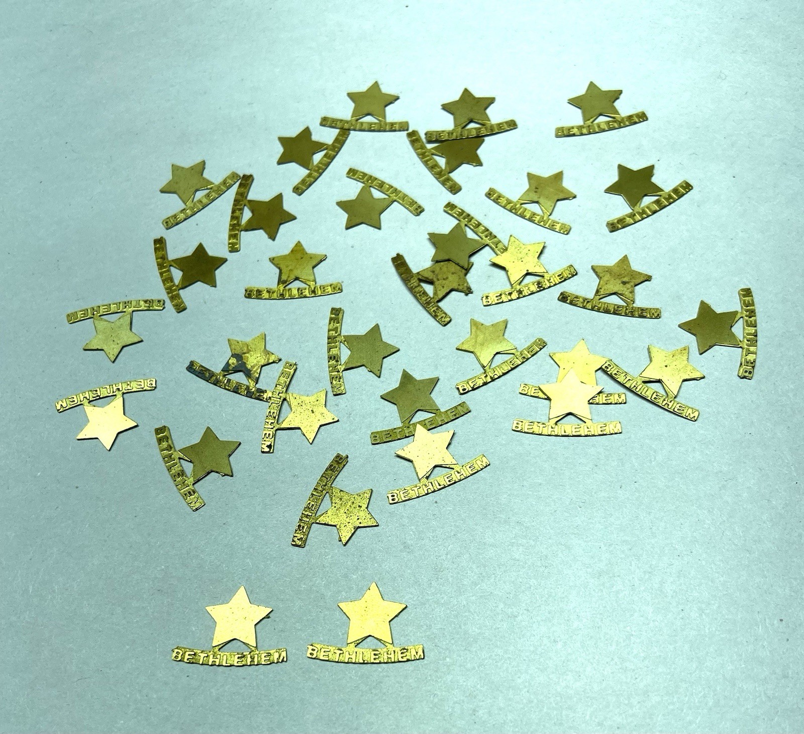 32 pcs. Raw Brass Stamping Finding-Bethlehem Star shape