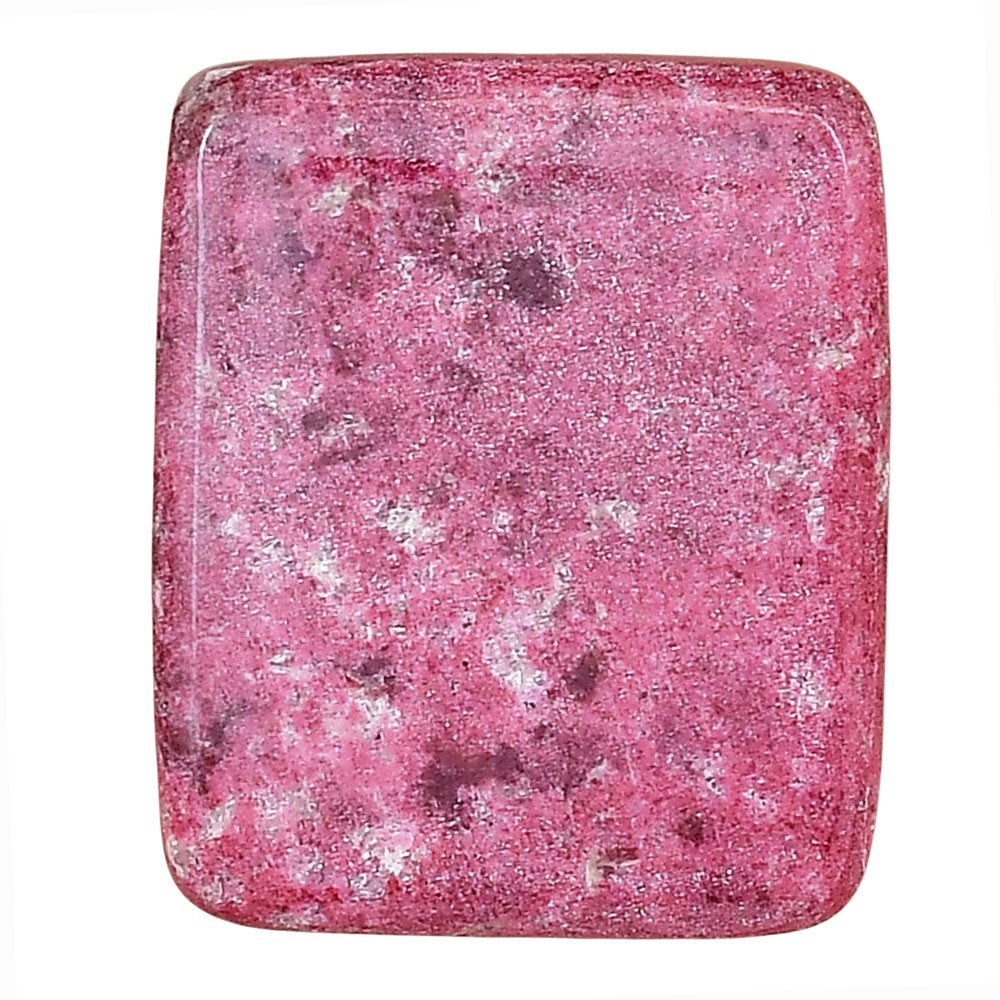 Natural Pink Thulite 28.6×23.75×5.8 mm Baguette Polished Gemstone LS02727-42